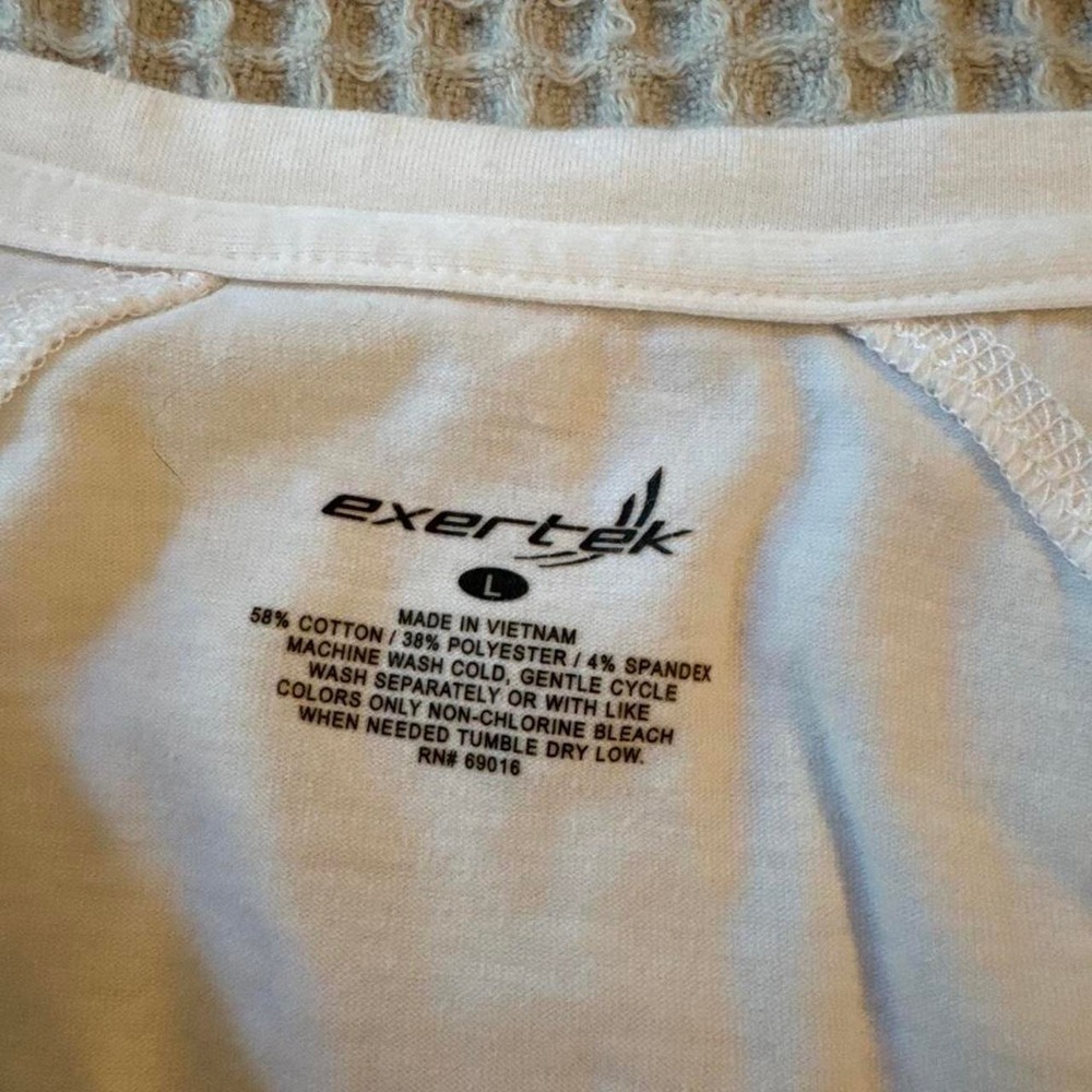 Exertek White Raglan Athletic Tee - Picture 3 of 5